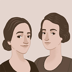 Caricatura Elisa e Jimena Fernández de la Vega