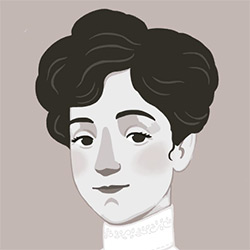 Caricatura Sofía Casanova