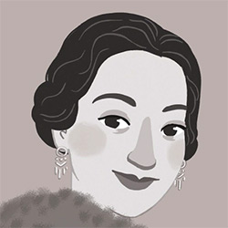 Caricatura Lolita Díaz Baliño